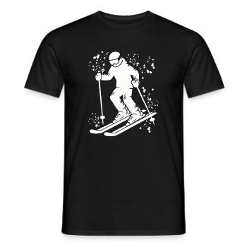 Ski alpin Sports d’hiver Ski nordique - T-shirt homme - noir - Devant - AI Model Male 178 light (178cm)