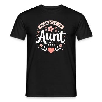 Tante 2026 Tante 2026 Befördert zu Tante 2026 - Männer T-Shirt - Schwarz - Vorne - AI Model Male 178 light (178cm)