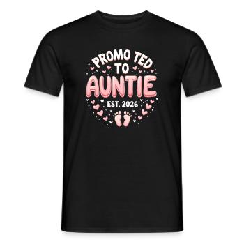 Tante 2026 Tante 2026 Befördert zu Tante 2026 - Männer T-Shirt - Schwarz - Vorne - AI Model Male 178 light (178cm)