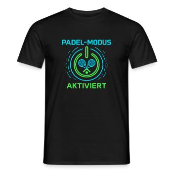 Padel-Modus aktiviert - Männer T-Shirt - Schwarz - Vorne - AI Model Male 178 light (178cm)