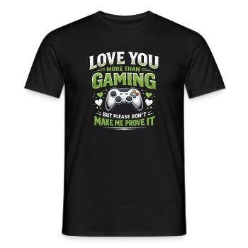 Funny Video Game Gamer Console Controller Humor - Men's T-Shirt - black - Front - AI Model Male 178 light (178cm)