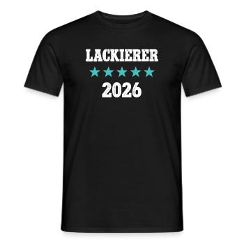 Painter 2026 Apprenticeship Examination Master Trainee - Men's T-Shirt - black - Front - AI Model Male 178 light (178cm)