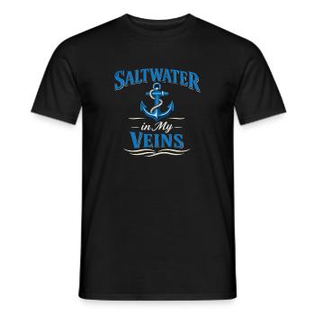 Seamanship Gift for Deckhand Ocean Work - Men's T-Shirt - black - Front - AI Model Male 178 light (178cm)