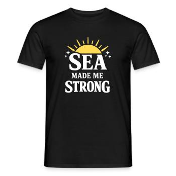 Seamanship Gift for Deckhand Ocean Work - Men's T-Shirt - black - Front - AI Model Male 178 light (178cm)