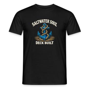 Seamanship Gift for Deckhand Ocean Work - Men's T-Shirt - black - Front - AI Model Male 178 light (178cm)