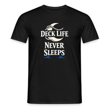 Seamanship Gift for Deckhand Ocean Work - Men's T-Shirt - black - Front - AI Model Male 178 light (178cm)