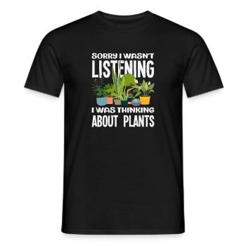 Nachdenken Über Pflanzen Pflanzenliebhaber Gärtner - Männer T-Shirt - Schwarz - Vorne - AI Model Male 178 light (178cm)