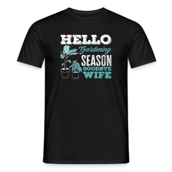 Saison du jardinage Adieu épouse - T-shirt homme - noir - Devant - AI Model Male 178 light (178cm)