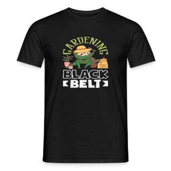 Gardening Black Belt Funnier - Men's T-Shirt - black - Front - AI Model Male 178 light (178cm)