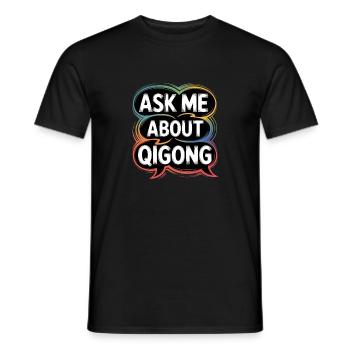 Qigong Tai Chi - T-shirt homme - noir - Devant - AI Model Male 178 light (178cm)