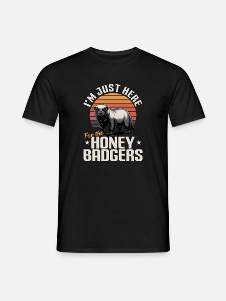Funny Honey Badger - Männer T-Shirt - Schwarz