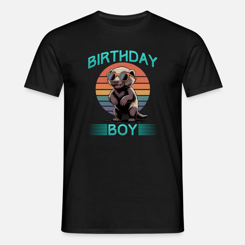 Funny Honey Badger - Männer T-Shirt - Schwarz