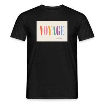 Voyage – c'est vivre - Men's T-Shirt - black - Front - AI Model Male 178 light (178cm)