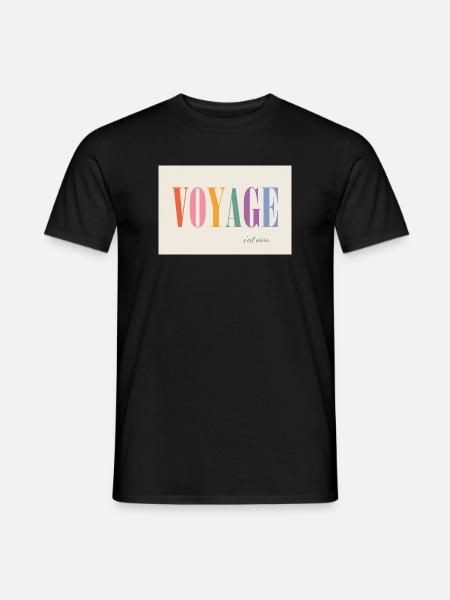 Voyage – c'est vivre - Men's T-Shirt - black