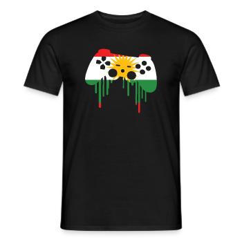 Kurdish gaming flag - Men's T-Shirt - black - Front - AI Model Male 178 light (178cm)