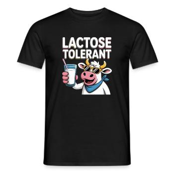 Lustige Kuh laktosetolerant - Männer T-Shirt - Schwarz - Vorne - AI Model Male 178 light (178cm)