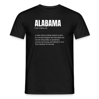 Football de l’Alabama Typographie en gras - T-shirt homme - noir - Devant - AI Model Male 178 light (178cm)