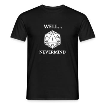 Critical Failure: Pen & Paper Humor - Men's T-Shirt - black - Front - AI Model Male 178 light (178cm)