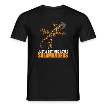 Salamandre de feu Salamandre - T-shirt homme - noir - Devant - AI Model Male 178 light (178cm)