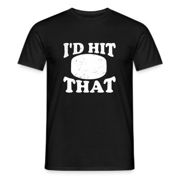 I'd hit that - Men's T-Shirt - black - Front - AI Model Male 178 light (178cm)