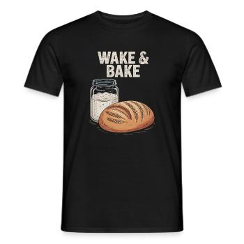 Sourdough Wake And Bake - Men's T-Shirt - black - Front - AI Model Male 178 light (178cm)