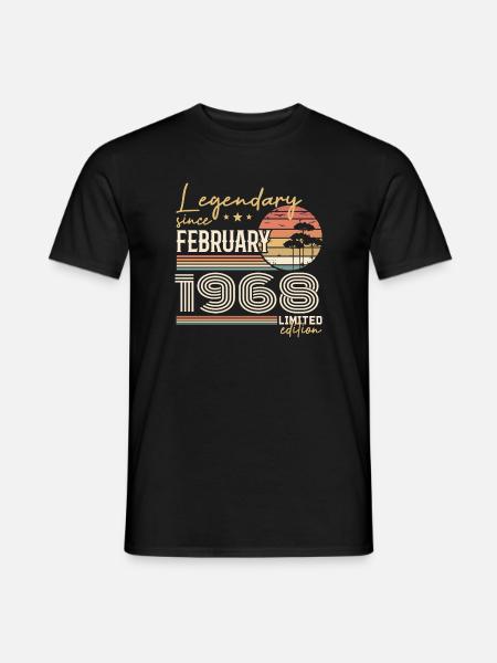 Février 1968 anniversaire 1968 légendes Février - T-shirt homme - noir