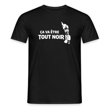 Es wird ganz schwarz sein - Männer T-Shirt - Schwarz - Vorne - AI Model Male 178 light (178cm)