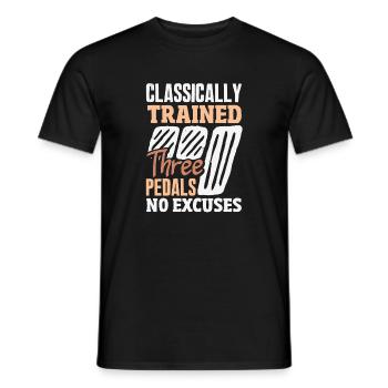 Voiture manuelle, entraînée classiquement - T-shirt homme - noir - Devant - AI Model Male 178 light (178cm)