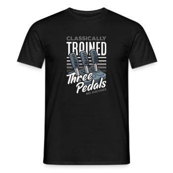 Voiture manuelle, entraînée classiquement - T-shirt homme - noir - Devant - AI Model Male 178 light (178cm)