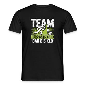  Team Kurzstrecke Bar Bis Klo Lustiger Party - Männer T-Shirt - Schwarz - Vorne - AI Model Male 178 light (178cm)