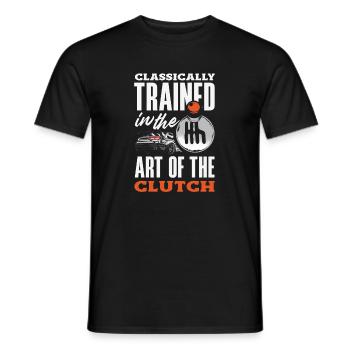 Voiture manuelle, entraînée classiquement - T-shirt homme - noir - Devant - AI Model Male 178 light (178cm)