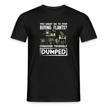Plant Lover Plants Gardener Hobby - Men's T-Shirt - black - Front - AI Model Male 178 light (178cm)