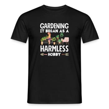 Gartenarbeit Es Begann Als Harmloses Hobby Botanik - Männer T-Shirt - Schwarz - Vorne - AI Model Male 178 light (178cm)