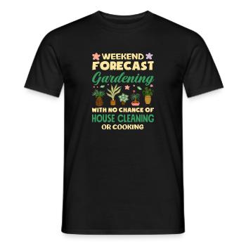 Prévisions du week-end Jardinage Passionnés de plantes - T-shirt homme - noir - Devant - AI Model Male 178 light (178cm)
