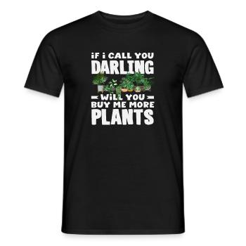Plant Lovers Buy Me More Plants Succulent - Men's T-Shirt - black - Front - AI Model Male 178 light (178cm)