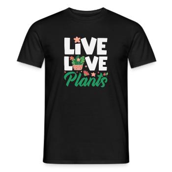 Les amoureux des plantes aiment les plantes succulentes - T-shirt homme - noir - Devant - AI Model Male 178 light (178cm)