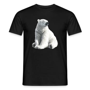 Polar Bär Illustration Eislicht - Männer T-Shirt - Schwarz - Vorne - AI Model Male 178 light (178cm)