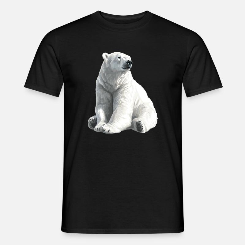 Polar Bär Illustration Eislicht - Männer T-Shirt - Schwarz