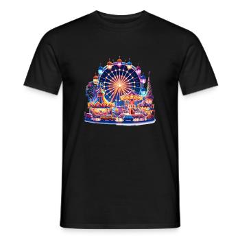 Festival of Lights Carousel - Men's T-Shirt - black - Front - AI Model Male 178 light (178cm)