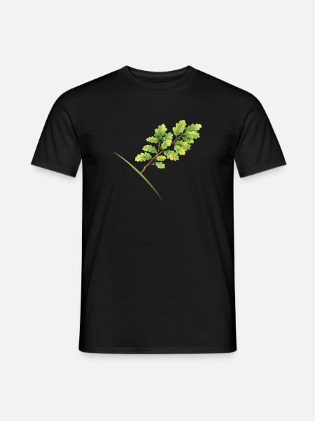Leaf Branch Oak - Aquarelle - T-shirt homme - noir