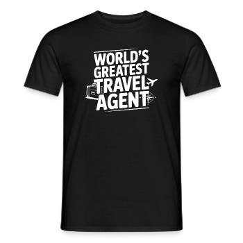 Le plus grand agent de voyages du monde - T-shirt homme - noir - Devant - AI Model Male 178 light (178cm)