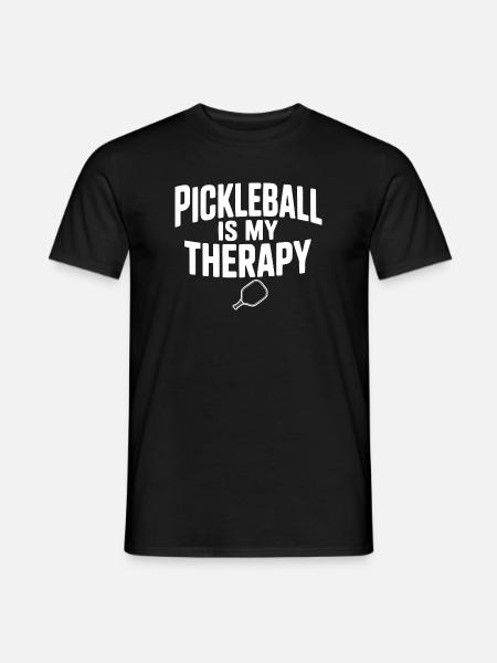 Pickleball is my Therapy - Men's T-Shirt - black