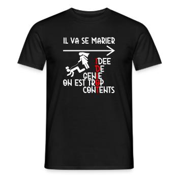 Humor Stag Party Outfit - Men's T-Shirt - black - Front - AI Model Male 178 light (178cm)