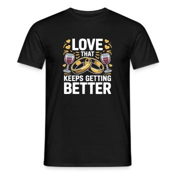 Couple marié anniversaire 2026 Mari Femme - T-shirt homme - noir - Devant - AI Model Male 178 light (178cm)