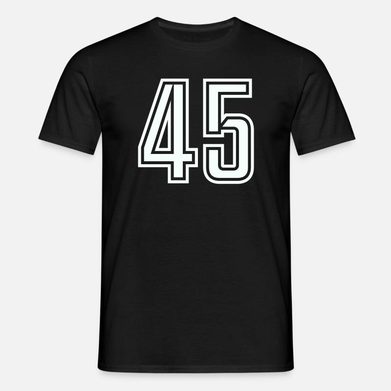 45 - Männer T-Shirt - Schwarz