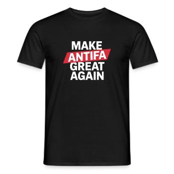 Rendre Antifa grande à nouveau - Antifascist Tee - T-shirt homme - noir - Devant - AI Model Male 178 light (178cm)