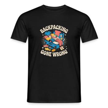 World Trip présente : Les meilleurs voyages en randonnée - T-shirt homme - noir - Devant - AI Model Male 178 light (178cm)