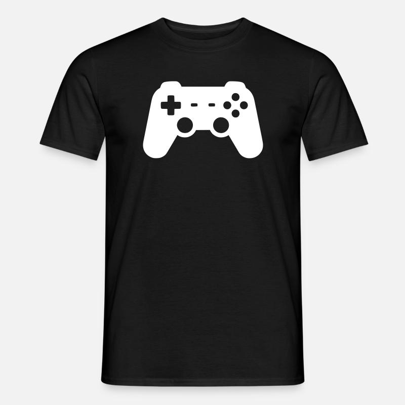 Controller Silhouette Icon - Männer T-Shirt - Schwarz