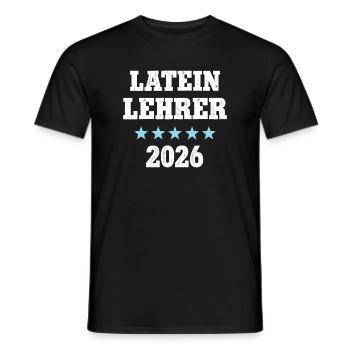 Professeur de latin 2026 Profession Études Formation des professeurs de latin - T-shirt homme - noir - Devant - AI Model Male 178 light (178cm)