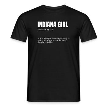 Indiana Girl : Déclaration de faute de frappe constante - T-shirt homme - noir - Devant - AI Model Male 178 light (178cm)